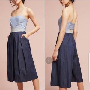 NWOT Anthro Elevenses Mirabelle culotte jumpsuit